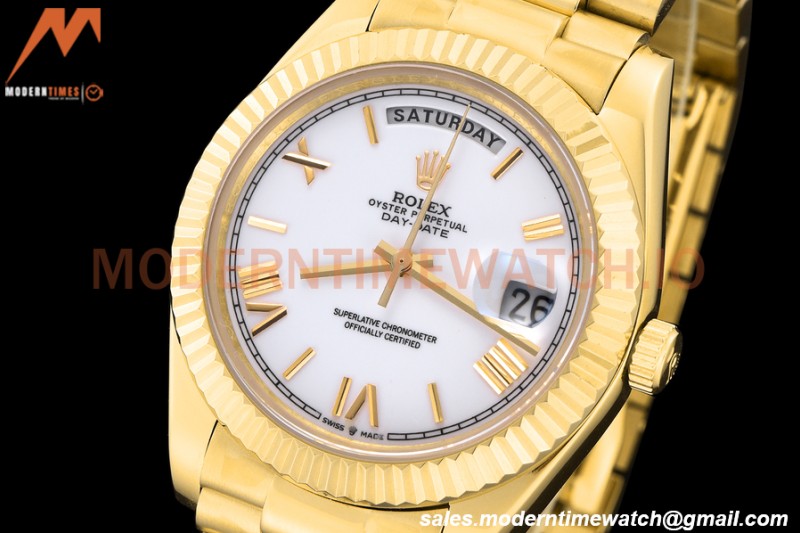 Rolex - DayDate 228238 40mm Flt/Pres YG/YG Wht/Rmn GDF MY8215