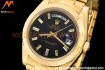 Rolex - DayDate 228238 40mm Flt/Pres YG/YG Black/Dia GDF MY8215