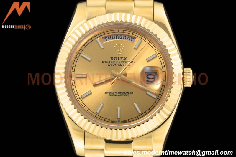 Rolex - DayDate 228238 40mm Flt/Pres YG/YG Gold/Stk GDF MY8215