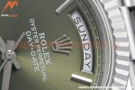 Rolex - DayDate 40mm 228236 Flt Pres SS/SS Grn/Rmn GMF A2836
