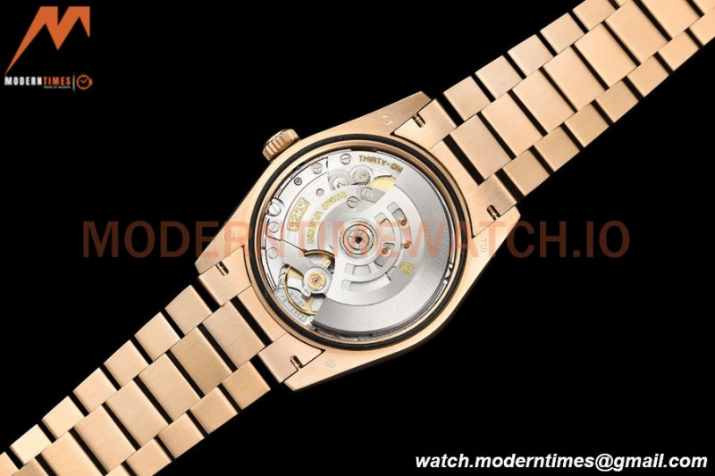 Rolex - DayDate 36mm 128235 Flt Pres RG/RG Brn/Dia V5 QF VR3255
