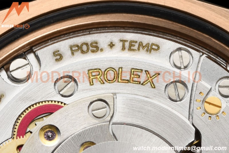 Rolex - DayDate 36mm 128235 Flt Pres RG/RG Brn/Dia V5 QF VR3255