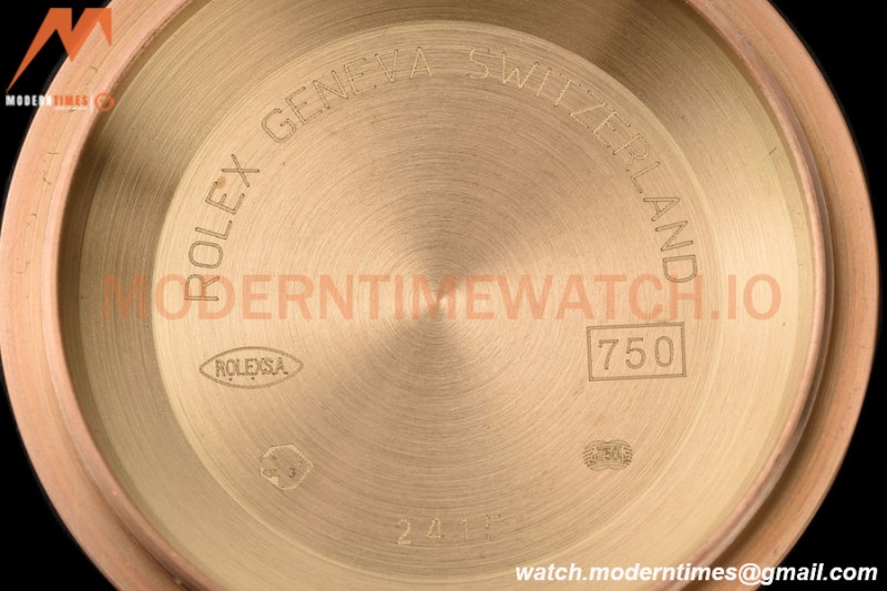 Rolex - DayDate 36mm 128235 Flt Pres RG/RG Brn/Dia V5 QF VR3255
