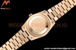 Rolex - DayDate 36mm 128235 Flt Pres RG/RG Silv/Dia V5 QF VR3255