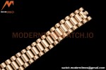 Rolex - DayDate 36mm 128235 Flt Pres RG/RG Silv/Dia V5 QF VR3255