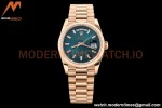 Rolex - DayDate 36mm 128235 Flt Pres RG/RG B-Grn/Dia V5 QF VR3255