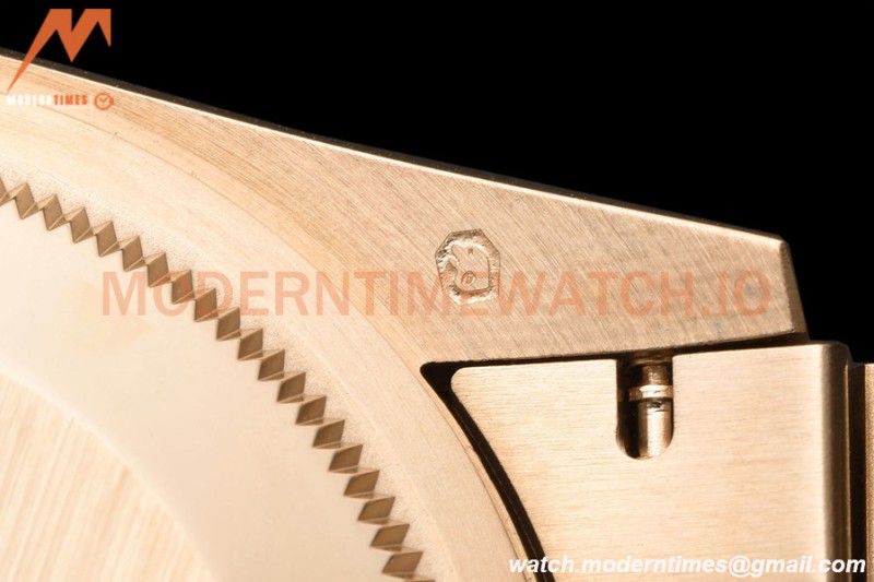 Rolex - DayDate 36mm 128235 Flt Pres RG/RG B-Grn/Dia V5 QF VR3255