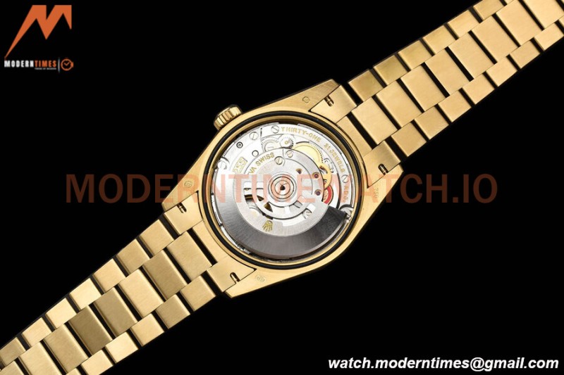 Rolex - DayDate 36mm 128238 Flt Pres YG/YG Gold/Dia V5 QF VR3255