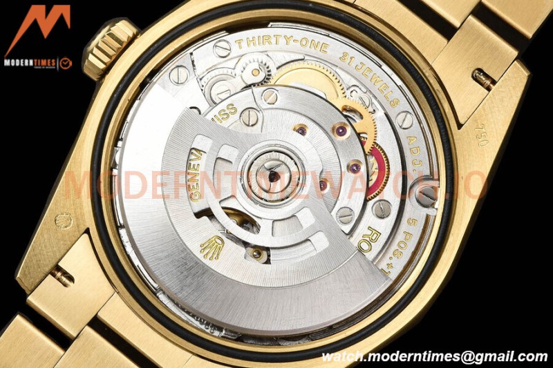 Rolex - DayDate 36mm 128238 Flt Pres YG/YG Gold/Dia V5 QF VR3255