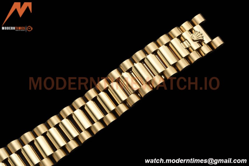 Rolex - DayDate 36mm 128238 Flt Pres YG/YG Gold/Dia V5 QF VR3255