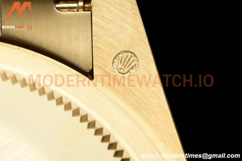 Rolex - DayDate 36mm 128238 Flt Pres YG/YG Grn/Dia V5 QF VR3255