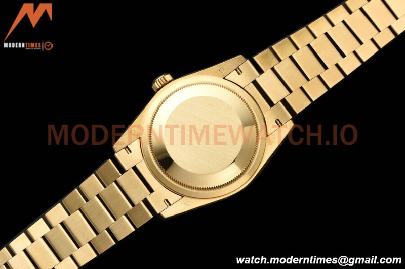 Rolex - DayDate 36mm 128238 Flt Pres YG/YG Grn/Dia V5 QF VR3255