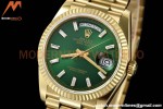Rolex - DayDate 36mm 128238 Flt Pres YG/YG Grn/Dia V5 QF VR3255