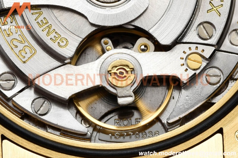 Rolex - DayDate 36mm 128238 Flt Pres YG/YG Green/Dia V5 QF VR3255