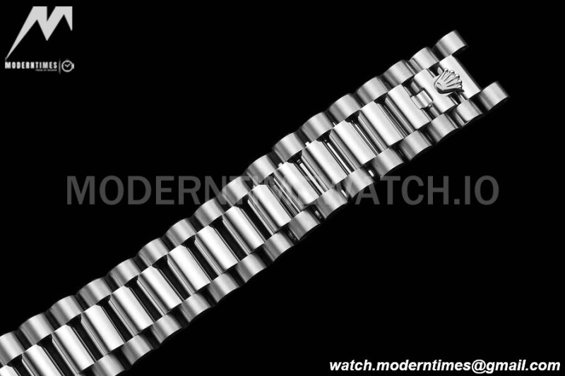Rolex - DayDate 36mm 128239 Flt Pres SS/SS Blue/Dia V5 QF VR3255