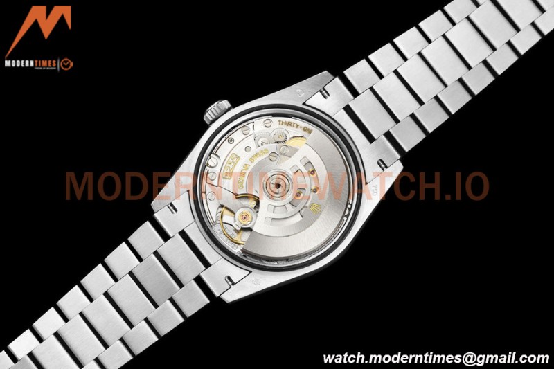 Rolex - DayDate 36mm 128236 Flt Pres SS/SS I-Blue/Dia V5 QF VR3255