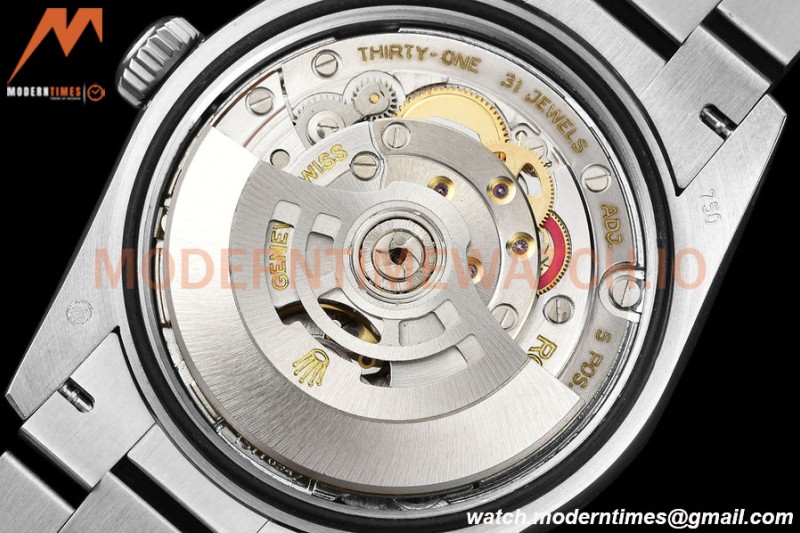 Rolex - DayDate 36mm 128236 Flt Pres SS/SS I-Blue/Dia V5 QF VR3255
