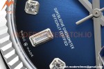 Rolex - DayDate 36mm 128239 Flt Pres SS/SS G-Blue/Dia V5 QF VR3255