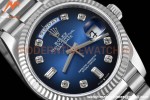 Rolex - DayDate 36mm 128239 Flt Pres SS/SS G-Blue/Dia V5 QF VR3255