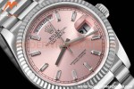Rolex - DayDate 36mm 128239 Flt Pres SS/SS Pink/Dia V5 QF VR3255