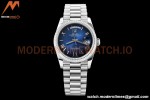 Rolex - DayDate 36mm 128236 Flt Pres SS/SS I-Blue/Dia V5 QF VR3255