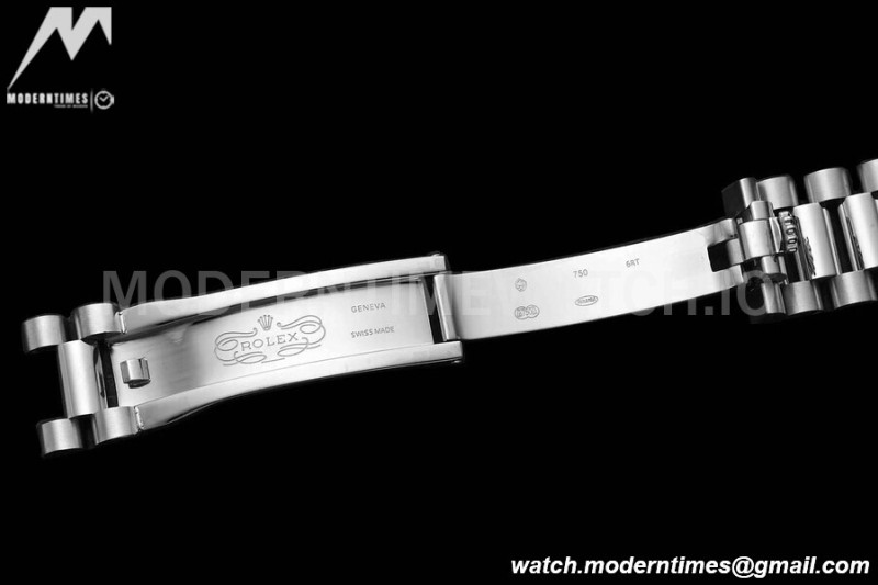 Rolex - DayDate 36mm 128236 Flt Pres SS/SS I-Blue/Dia V5 QF VR3255