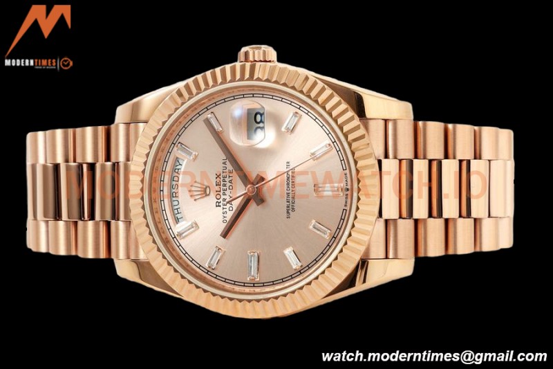 Rolex - DayDate 228235 Gain Weight 40mm Flt Pres RG/RG Champ/Dia KF VR3255