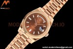 Rolex - DayDate 228235 Gain Weight 40mm Flt Pres RG/RG Brown/Dia KF VR3255