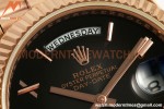 Rolex - DayDate 228235 Gain Weight 40mm Flt Pres RG/RG Black/Rmn KF VR3255