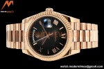 Rolex - DayDate 228235 Gain Weight 40mm Flt Pres RG/RG Black/Rmn KF VR3255