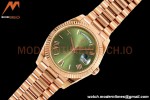 Rolex - DayDate 228235 Gain Weight 40mm Flt Pres RG/RG Green/Rmn KF VR3255
