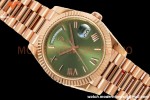 Rolex - DayDate 228235 Gain Weight 40mm Flt Pres RG/RG Green/Rmn KF VR3255