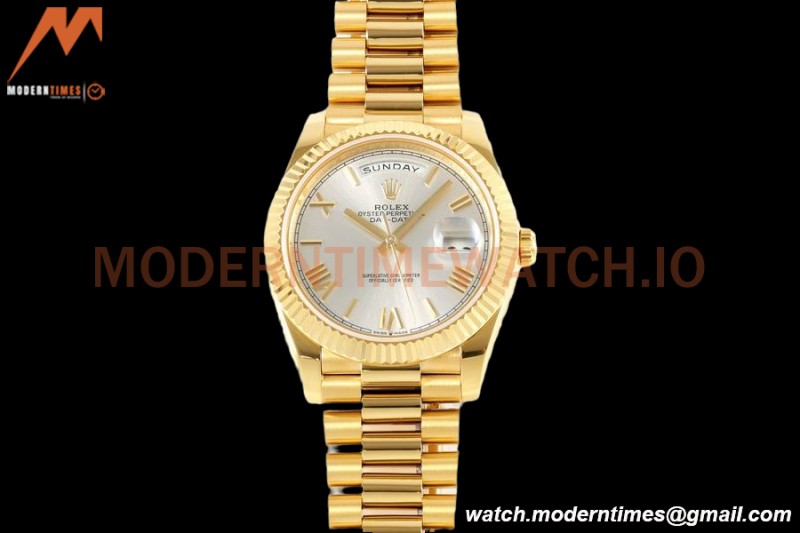 Rolex - DayDate 228238 Gain Weight 40mm Flt Pres YG/YG Silv/Rmn KF VR3255