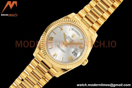 Rolex - DayDate 228238 Gain Weight 40mm Flt Pres YG/YG Silv/Rmn KF VR3255