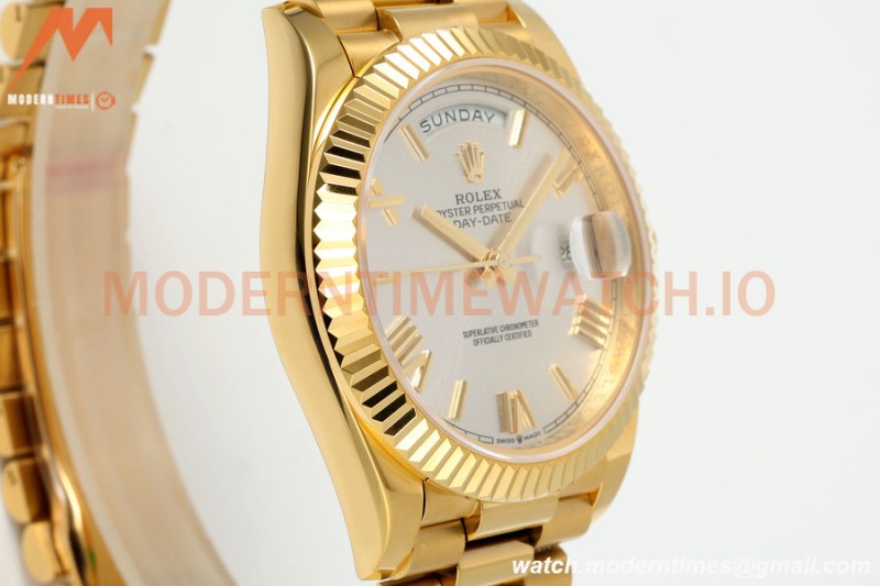 Rolex - DayDate 228238 Gain Weight 40mm Flt Pres YG/YG Silv/Rmn KF VR3255