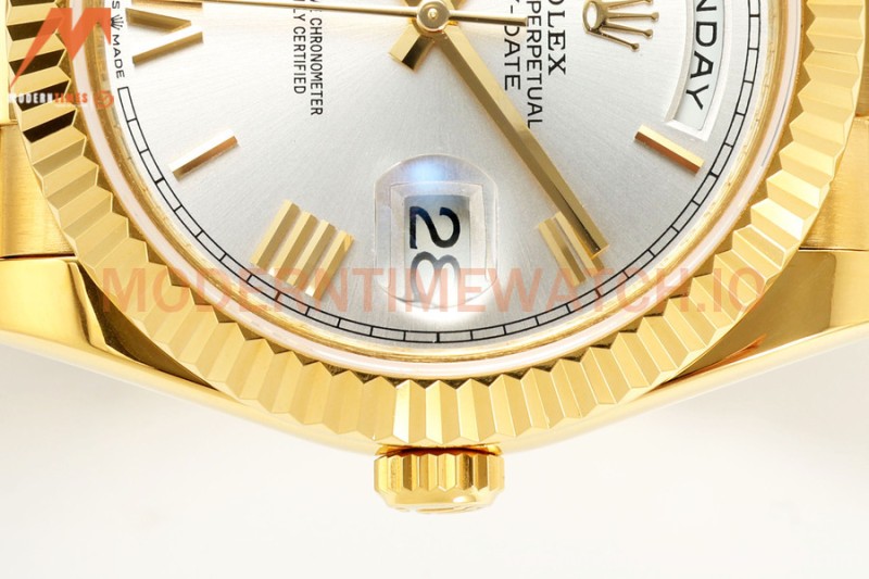Rolex - DayDate 228238 Gain Weight 40mm Flt Pres YG/YG Silv/Rmn KF VR3255