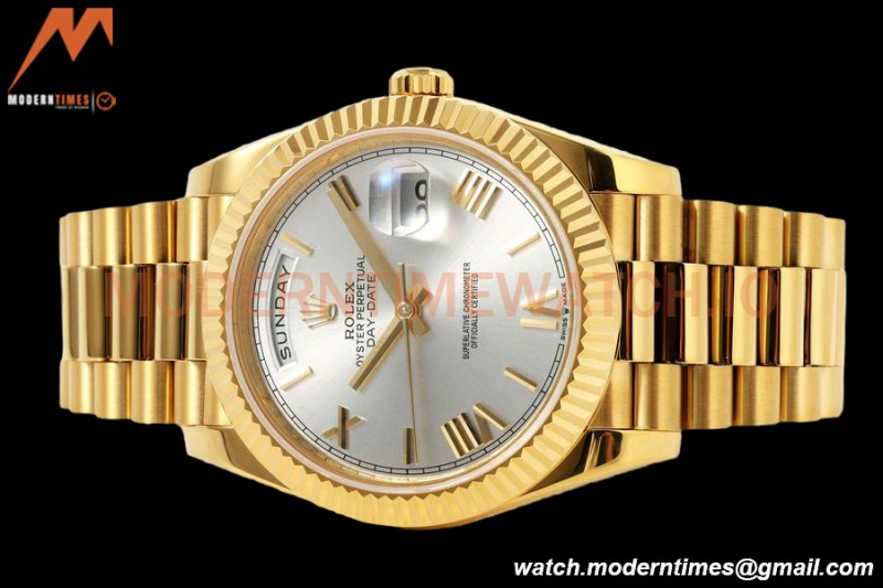 Rolex - DayDate 228238 Gain Weight 40mm Flt Pres YG/YG Silv/Rmn KF VR3255