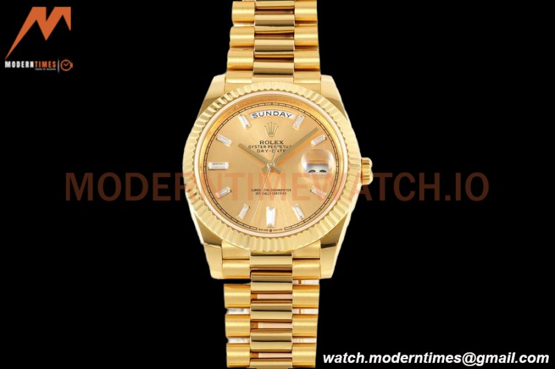 Rolex - DayDate 228238 Gain Weight 40mm Flt Pres YG/YG Gold/Dia KF VR3255
