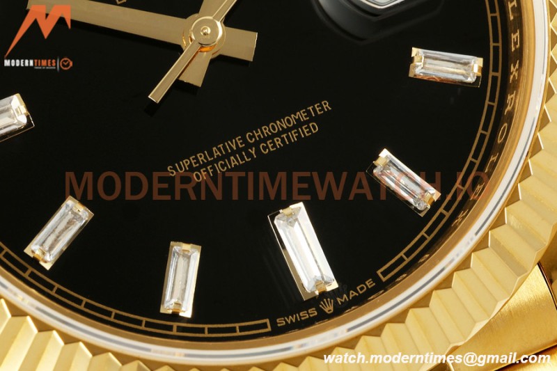 Rolex - DayDate 228238 Gain Weight 40mm Flt Pres YG/YG Blk/Dia KF VR3255