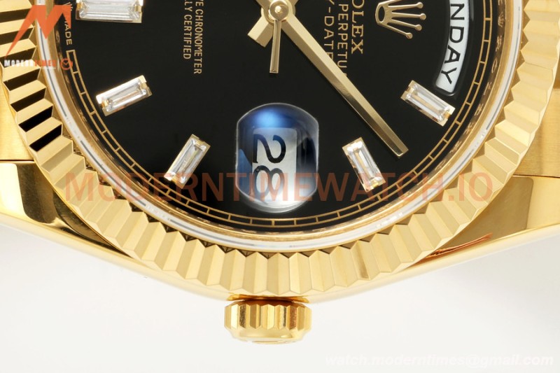 Rolex - DayDate 228238 Gain Weight 40mm Flt Pres YG/YG Blk/Dia KF VR3255