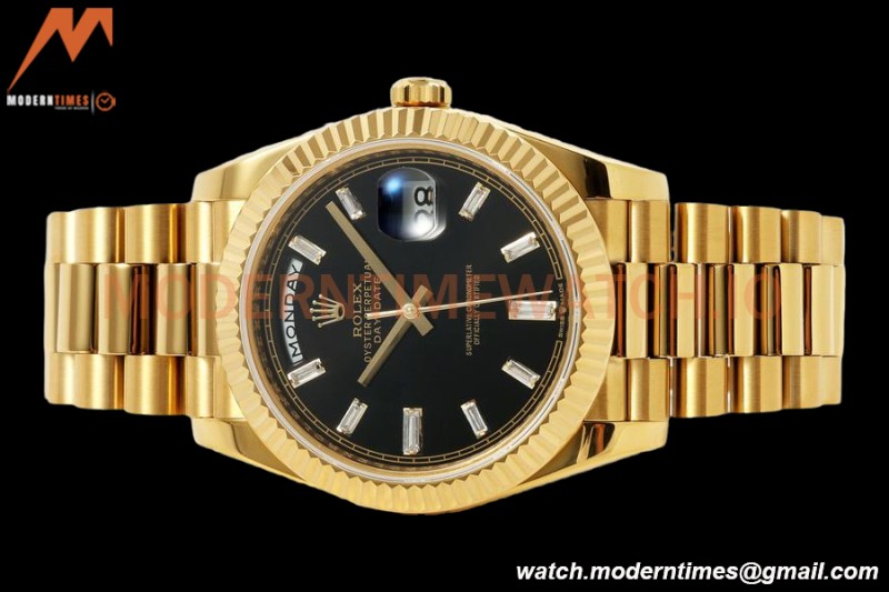 Rolex - DayDate 228238 Gain Weight 40mm Flt Pres YG/YG Blk/Dia KF VR3255