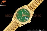 Rolex - DayDate 228238 Gain Weight 40mm Flt Pres YG/YG Green/Rmn KF VR3255