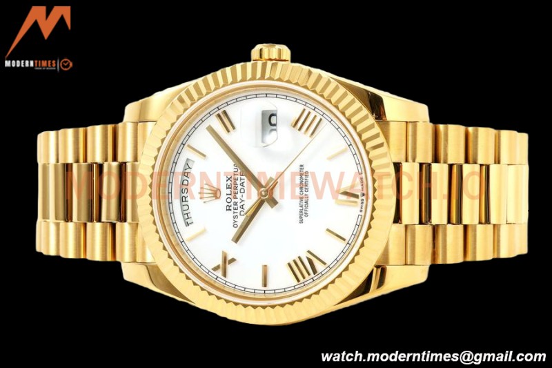Rolex - DayDate 228238 Gain Weight 40mm Flt Pres YG/YG Wht/Rmn KF VR3255