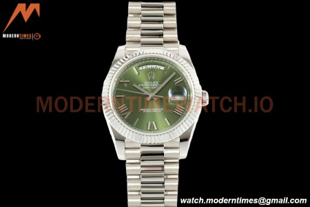 Rolex - DayDate 228239 Gain Weight 40mm Flt Pres SS/SS Grn/Rmn KF VR3255