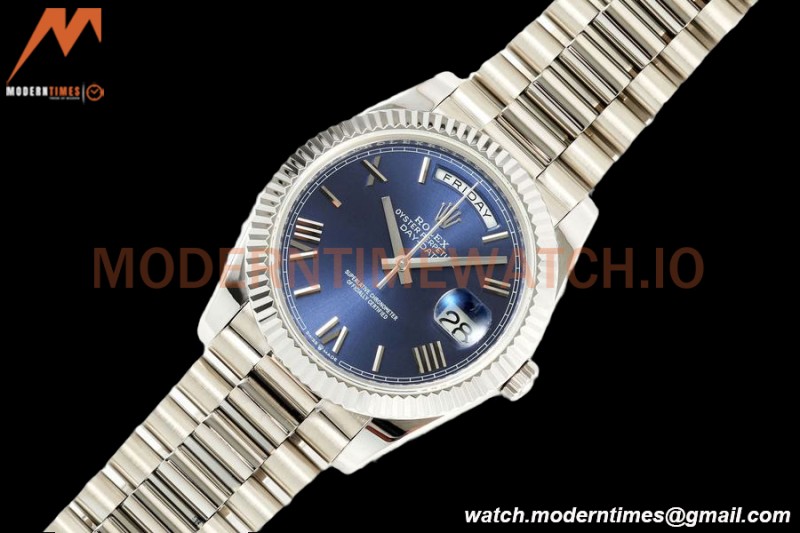 Rolex - DayDate 228239 Gain Weight 40mm Flt Pres SS/SS Blue/Rmn KF VR3255