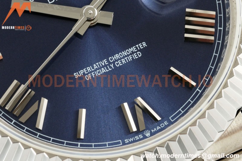 Rolex - DayDate 228239 Gain Weight 40mm Flt Pres SS/SS Blue/Rmn KF VR3255