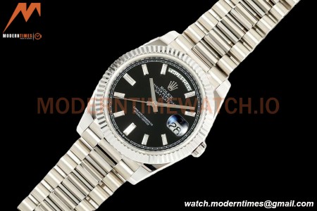 Rolex - DayDate 228239 Gain Weight 40mm Flt Pres SS/SS Blk/Stk KF VR3255