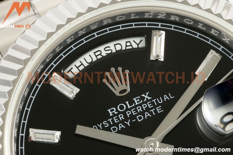 Rolex - DayDate 228239 Gain Weight 40mm Flt Pres SS/SS Blk/Stk KF VR3255