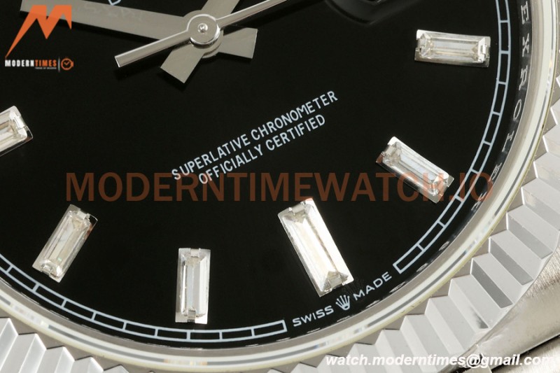 Rolex - DayDate 228239 Gain Weight 40mm Flt Pres SS/SS Blk/Stk KF VR3255