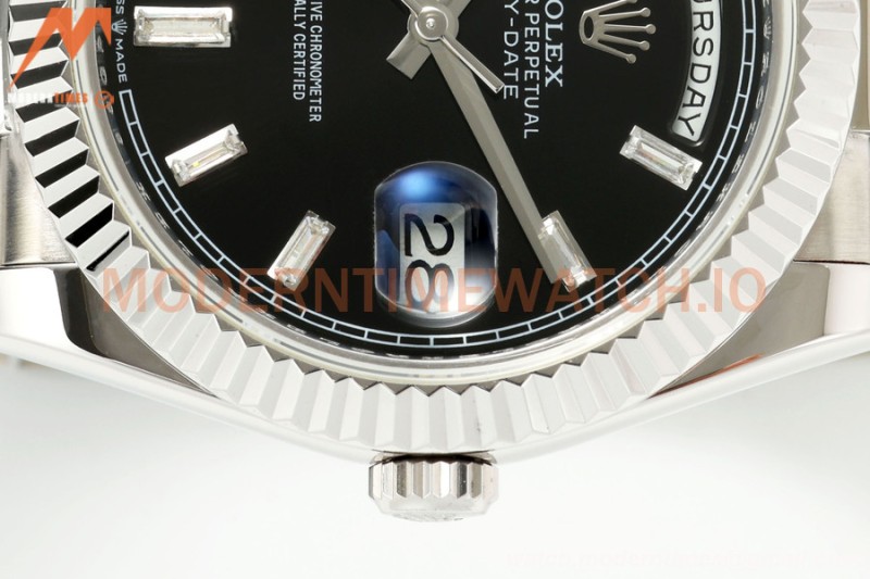 Rolex - DayDate 228239 Gain Weight 40mm Flt Pres SS/SS Blk/Stk KF VR3255